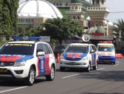 Sosialisasikan PPKM Darurat, Polres Purbalingga Gelar Patroli Skala Besar