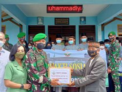 HUT Ke-75, Batalyon 406/Chandra Kusuma Gelar Bakti Sosial di Panti Asuhan Mandhanisiwi