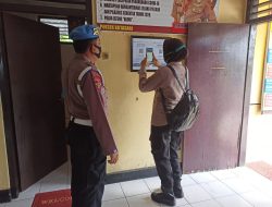 Masuk Polsek Kutasari, Masyarakat Wajib Scan Barcode Aplikasi Peduli Lindungi
