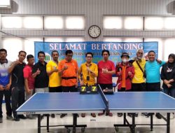 Laga Persahabatan, Tim Tenis Meja PWI DIY Ditahan Imbang PDAM Tirta Sembada