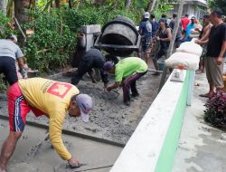 Warga Dayu Gotong-royong Mengecor Jalan Lingkungan Sepanjang 205 Meter