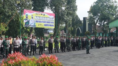 Personel Polres dan Kodim di Purbalingga Gelar Apel Bersama