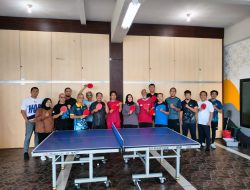Tim Tenis Meja PWI DIY Tanding Persahabatan Melawan Bea Cukai Yogyakarta, Skor Akhir 9-8