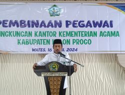 Kankemenag Kulonprogo Gelar Pembinaan Pegawai, Syawalan, dan Pamitan Haji
