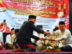 Rayakan HUT ke-79 Kemerdekaan RI, Warga Suren Sholawatan Bareng Majelis Sholawat Nurul Huda
