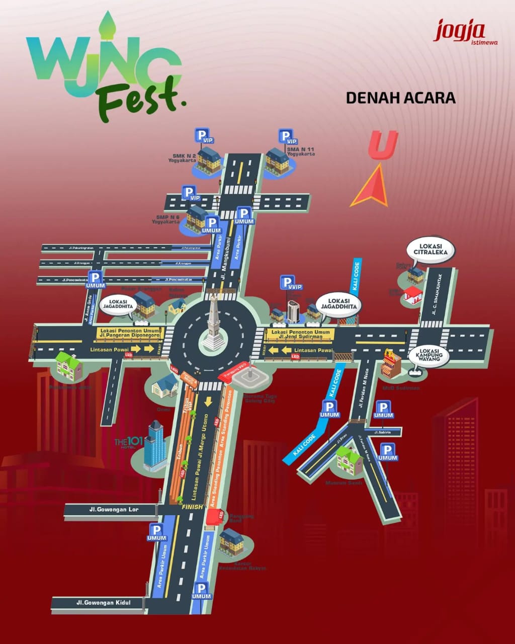 Pemkot Yogyakarta Gelar Wayang Jogja Night Carnival #9: Jalan Menuju Kawasan Tugu Ditutup