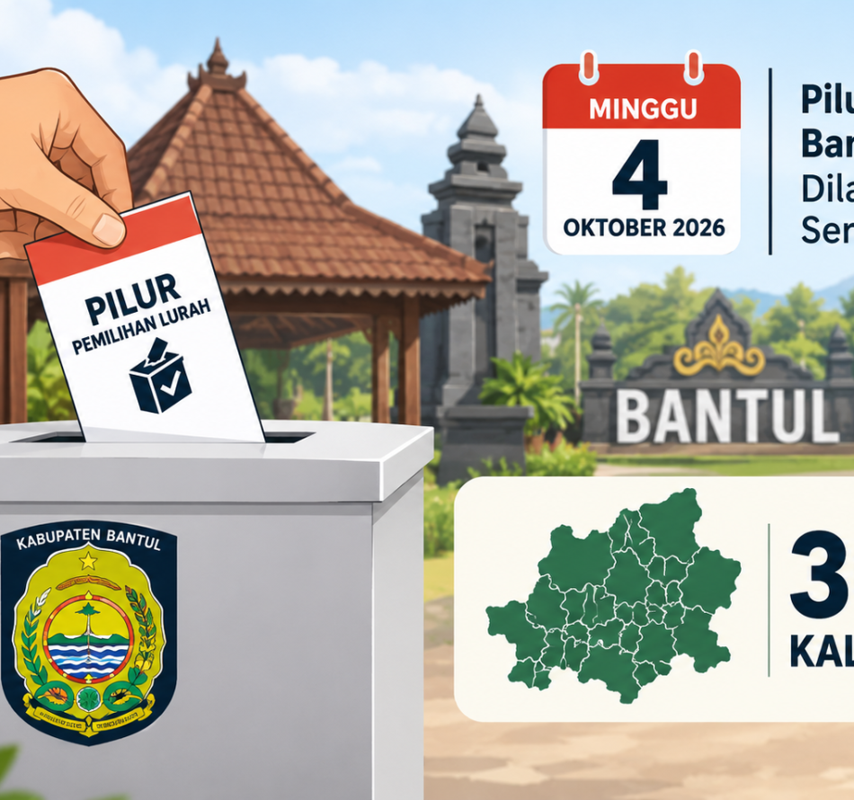 Pilur Kabupaten Bantul Serentak Minggu 4 Oktober 2026 Berlangsung di 30 Kalurahan