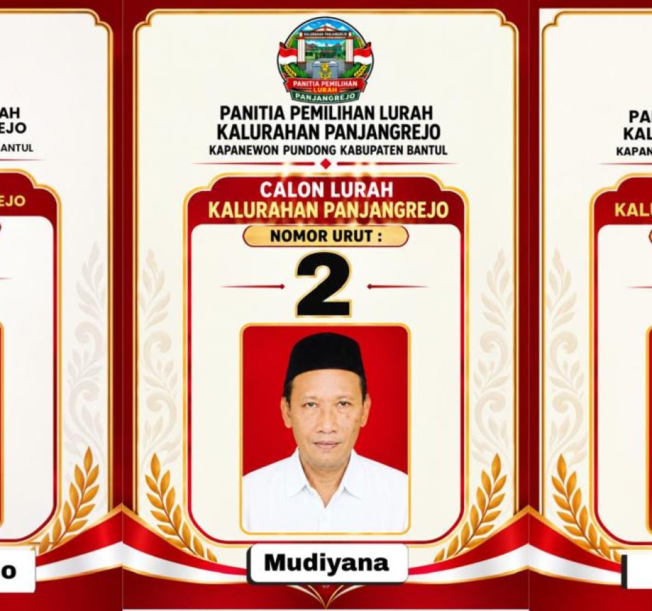 Nomor Urut Calon Lurah Panjangrejo